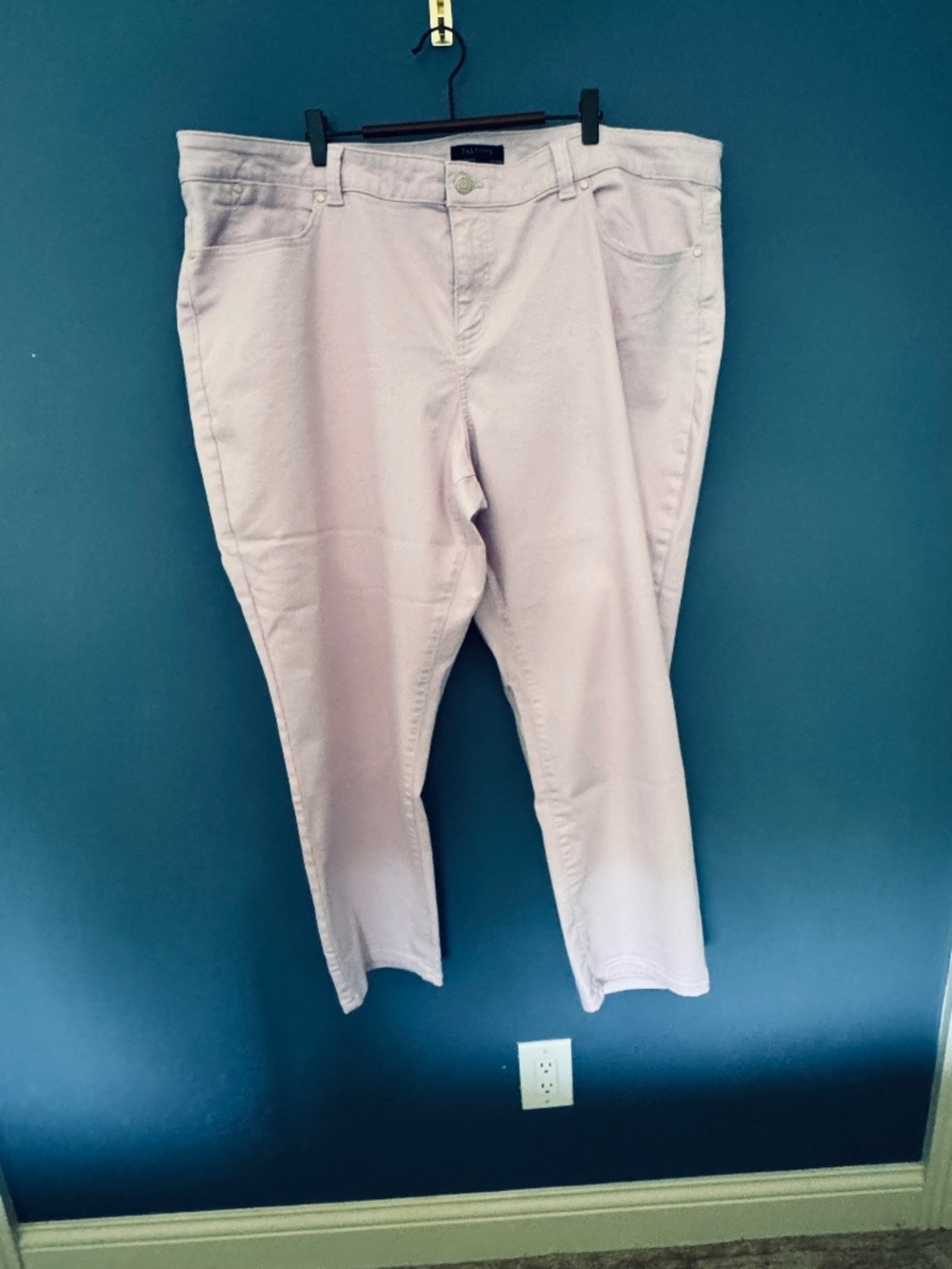 TALBOTS Jeans Women’s Size 24W Pink Boyfriend Flawless Five Pocket Denim EUC